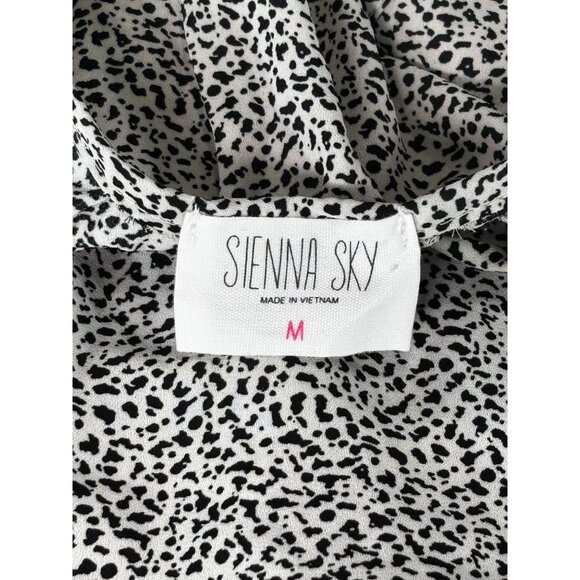 Sienna Sky Womens Polka Dot Sleeveless Top M White & Black Polyester - Picture 4 of 10